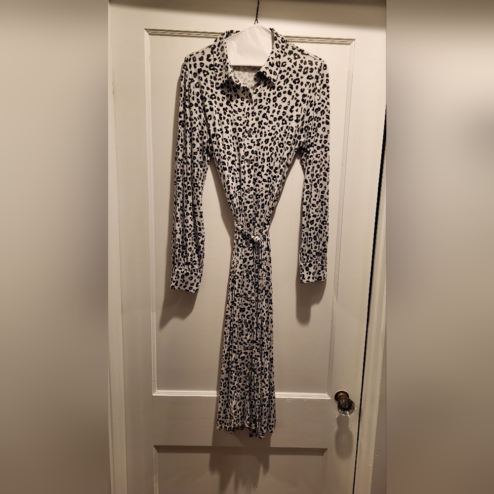NWOT LOFT Animal Print Shirt Dress - sz4